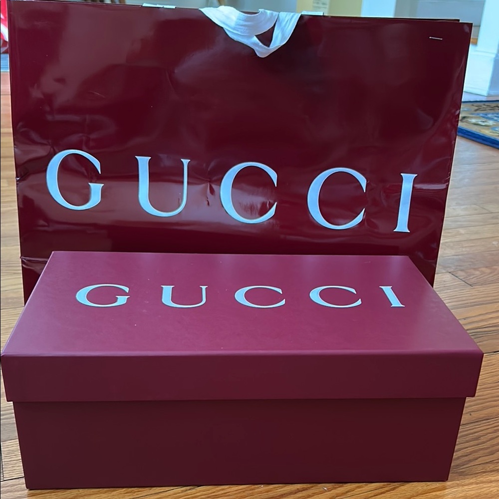 Gucci red burgundy box and bag Gift Set
